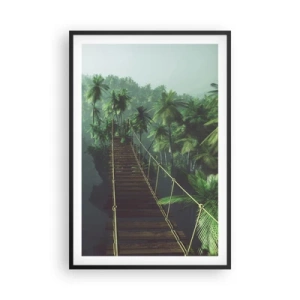 Poster in einem schwarzem Rahmen - Über der Brandung des Grüns - 61x91 cm