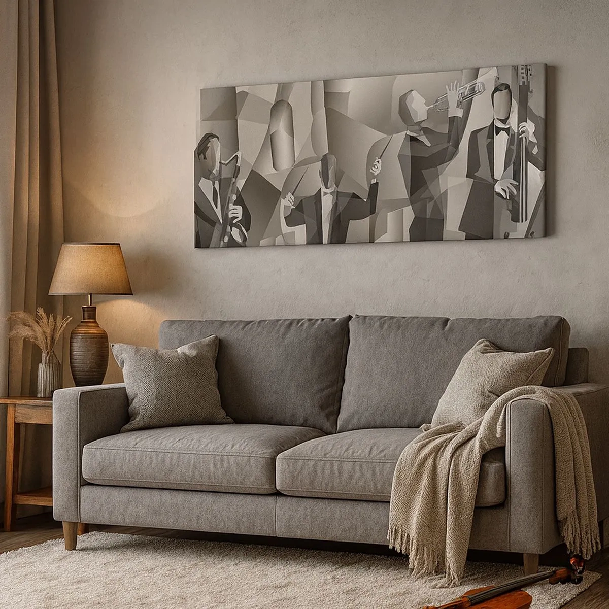 Bild auf Leinwand - Leinwandbild - Im Raum der Klänge - 100x40 cm