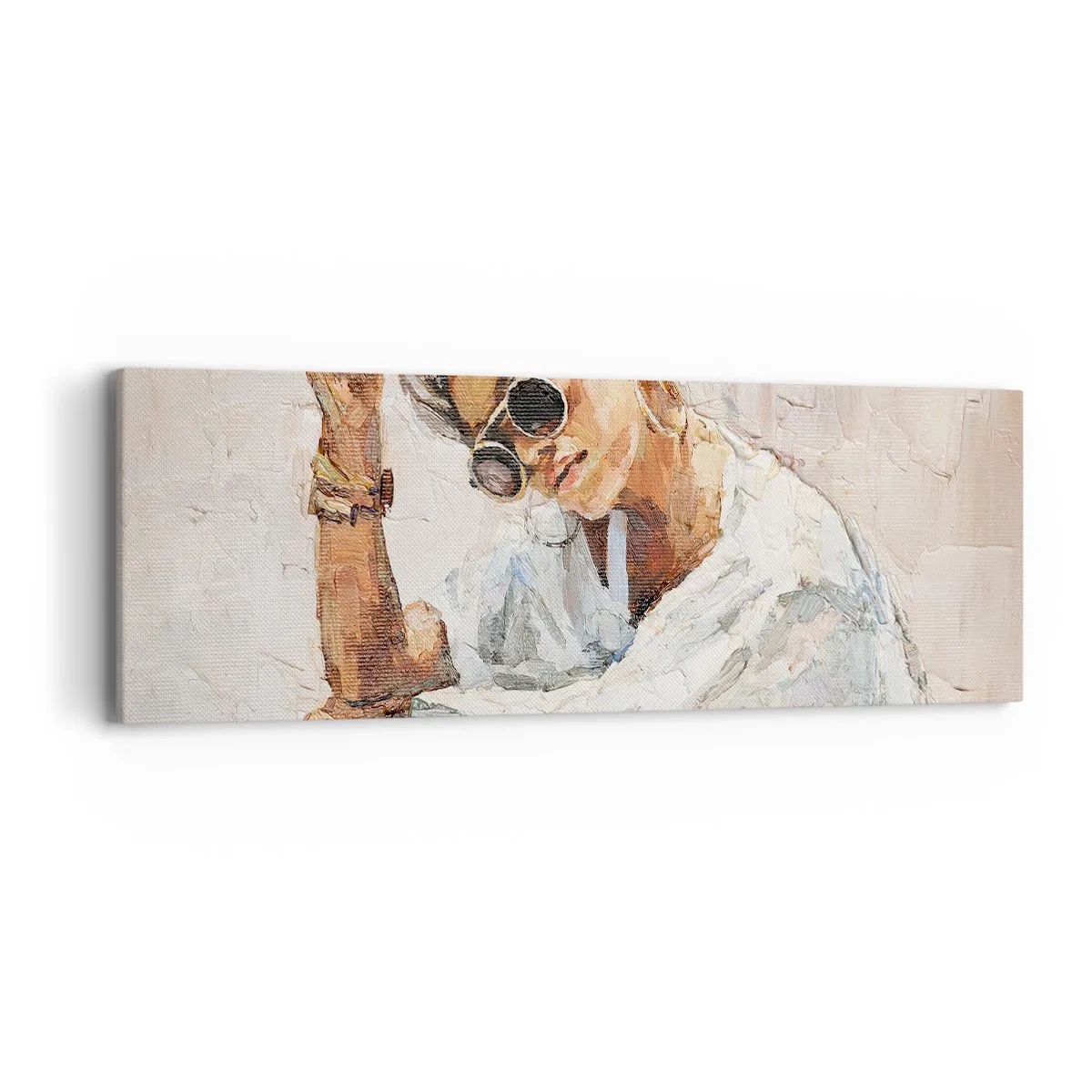 Bild auf Leinwand - Leinwandbild - Porträt in voller Sonne - 90x30 cm