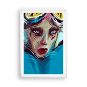 Poster in einem weißen Rahmen - Strassenkämpferin - 61x91 cm