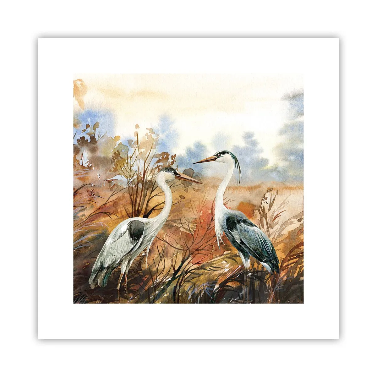 Poster - Wohin im Herbst? - 30x30 cm