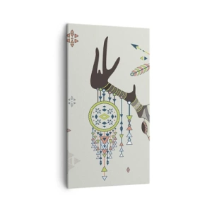 Bild auf Leinwand - Leinwandbild - Indische Jägertrophäe - 45x80 cm