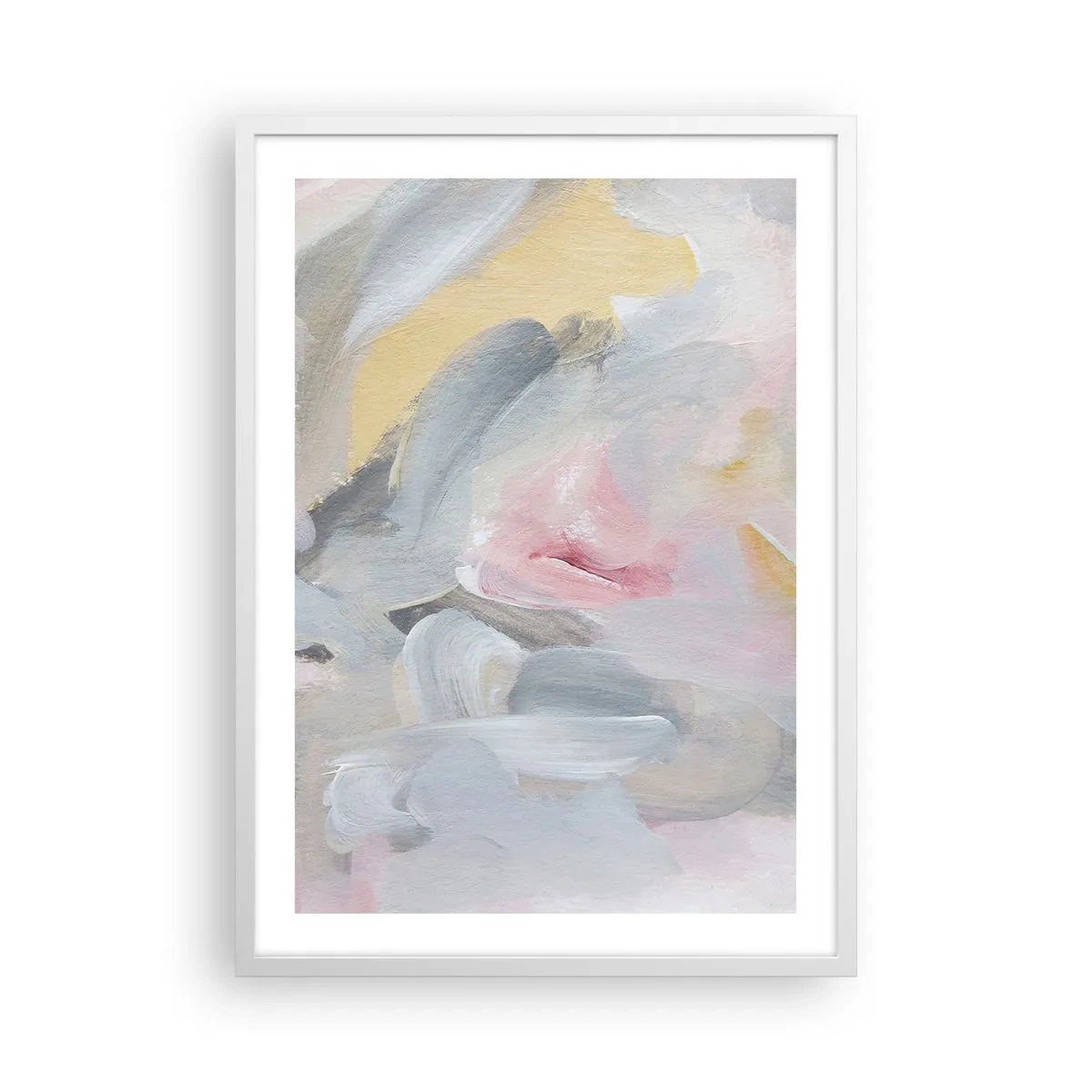 Poster in einem weißen Rahmen - In einer Pastellwelt - 50x70 cm
