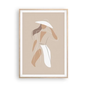 Poster in einem Rahmen aus heller Eiche - Mode macht Spaß - 70x100 cm