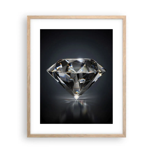 Poster in einem Rahmen aus heller Eiche - Beste Freundin - 40x50 cm