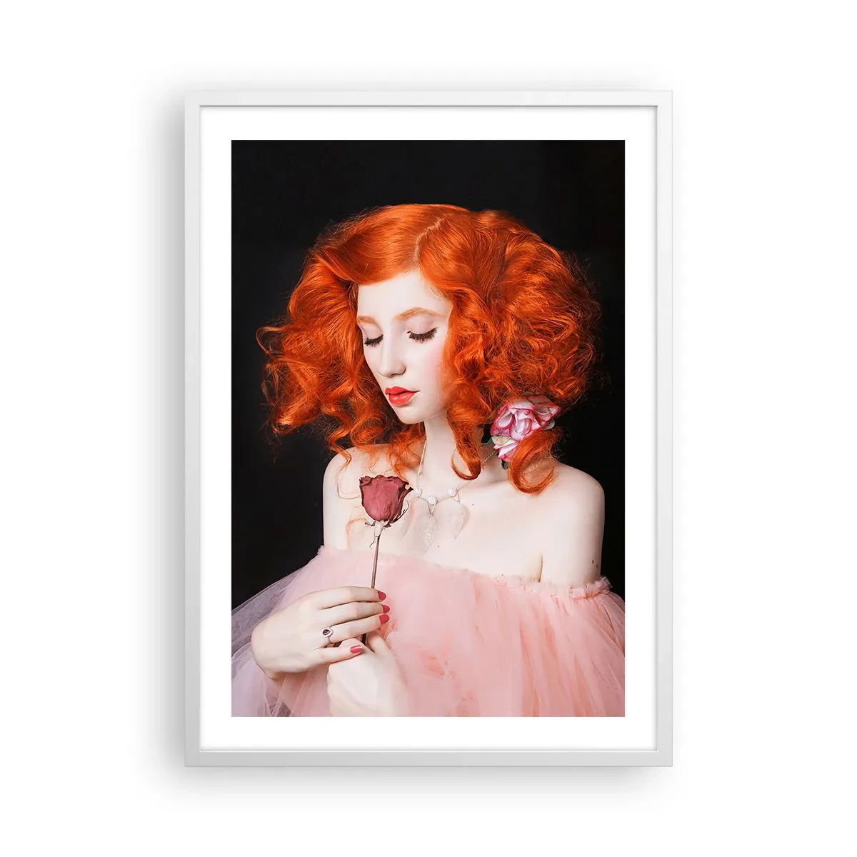Poster in einem weißen Rahmen - Im barocken Stil - 50x70 cm