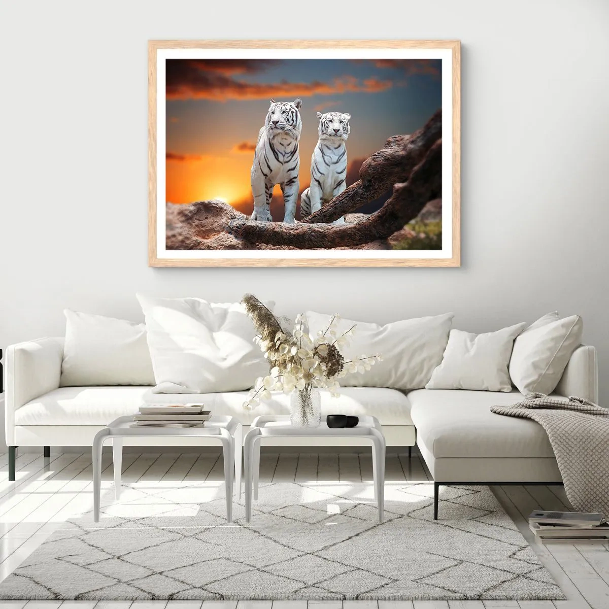 Poster in einem Rahmen aus heller Eiche - Genau wie Narnia - 100x70 cm