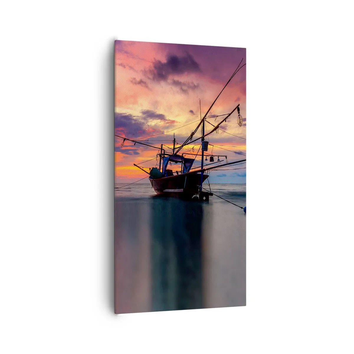 Bild auf Leinwand - Leinwandbild - Exotischer Abend - 65x120 cm