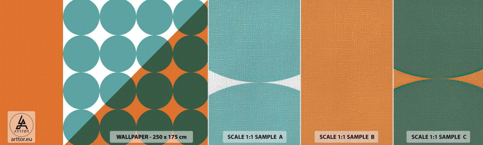 Fototapeten Muster Premium Canvas - Nach oben und schräg - Abstraktion, Stück, Grafik - 100x30 cm