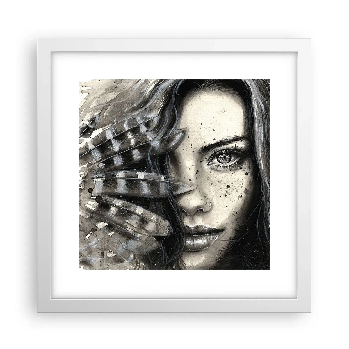 Poster in einem weißen Rahmen - Wilde Schönheit - 30x30 cm