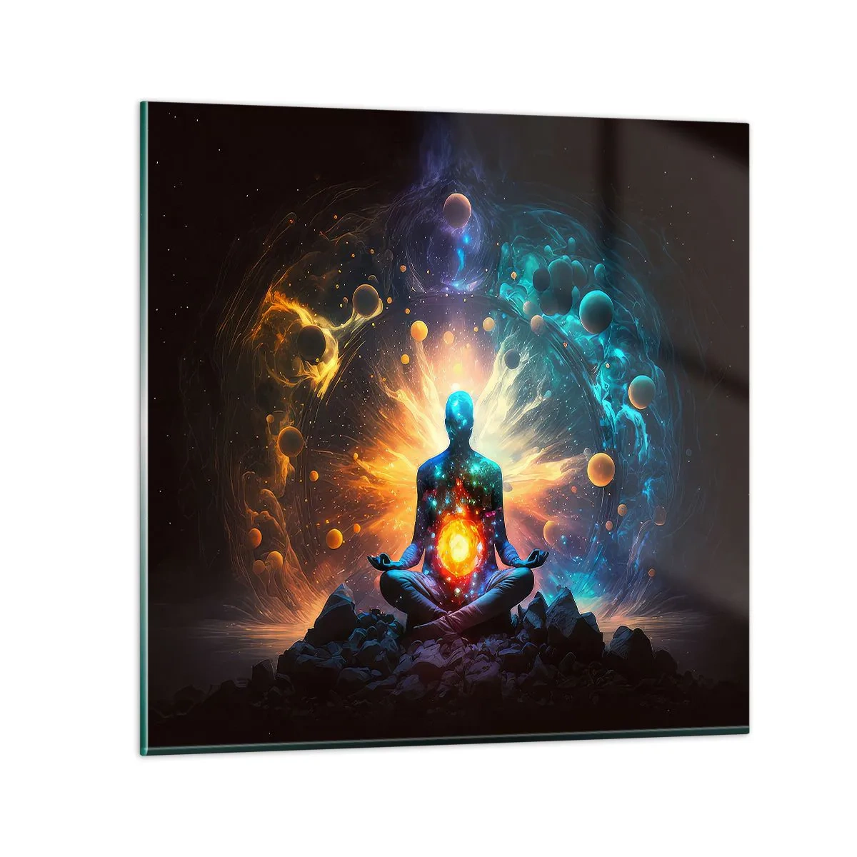 Glasbild - Bild auf glas - Kosmischer Frieden - 60x60 cm