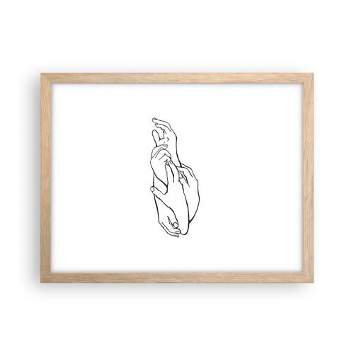 Poster in einem Rahmen aus heller Eiche - Gute Geste - 40x30 cm