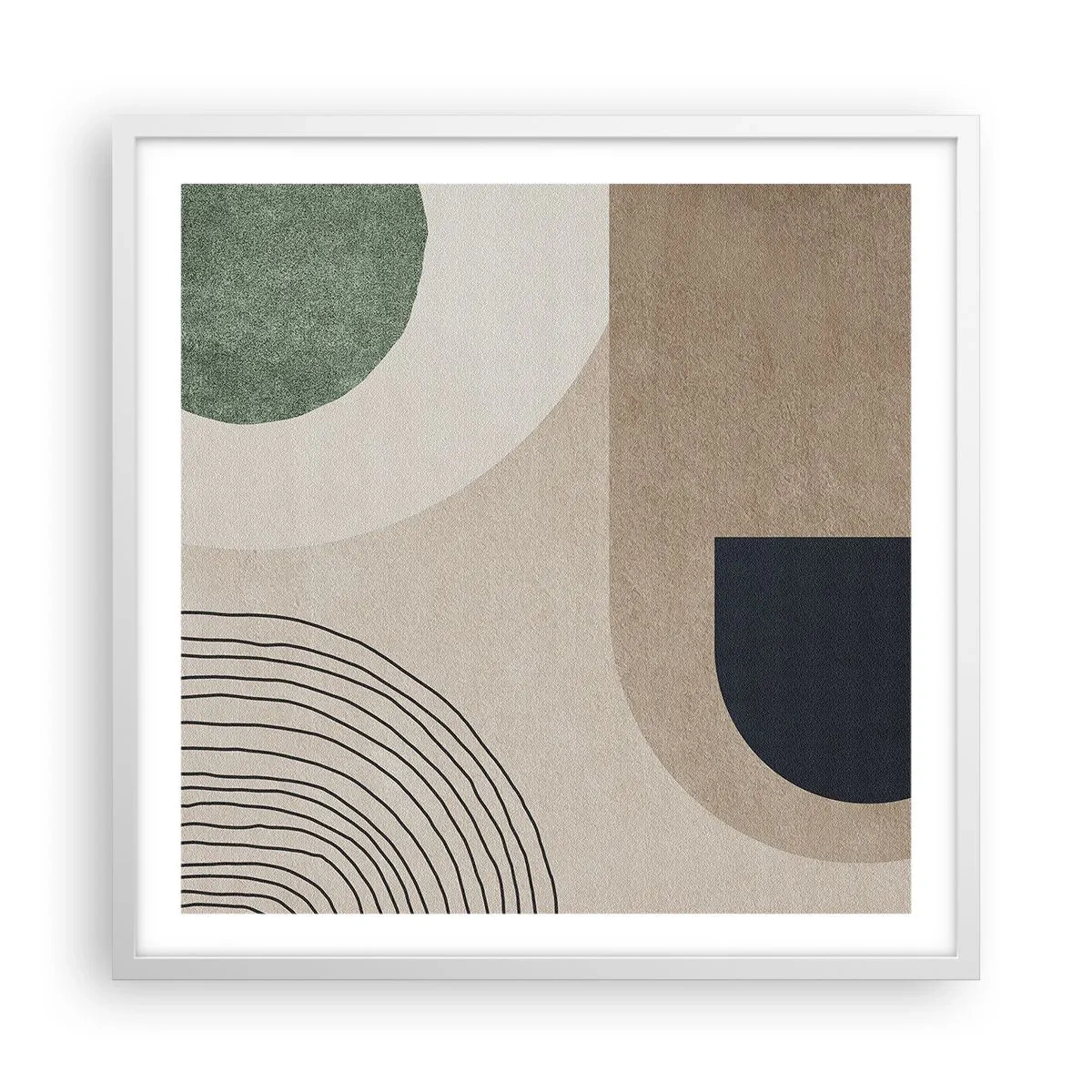 Poster in einem weißen Rahmen - Sanftheit des Ovals - 60x60 cm