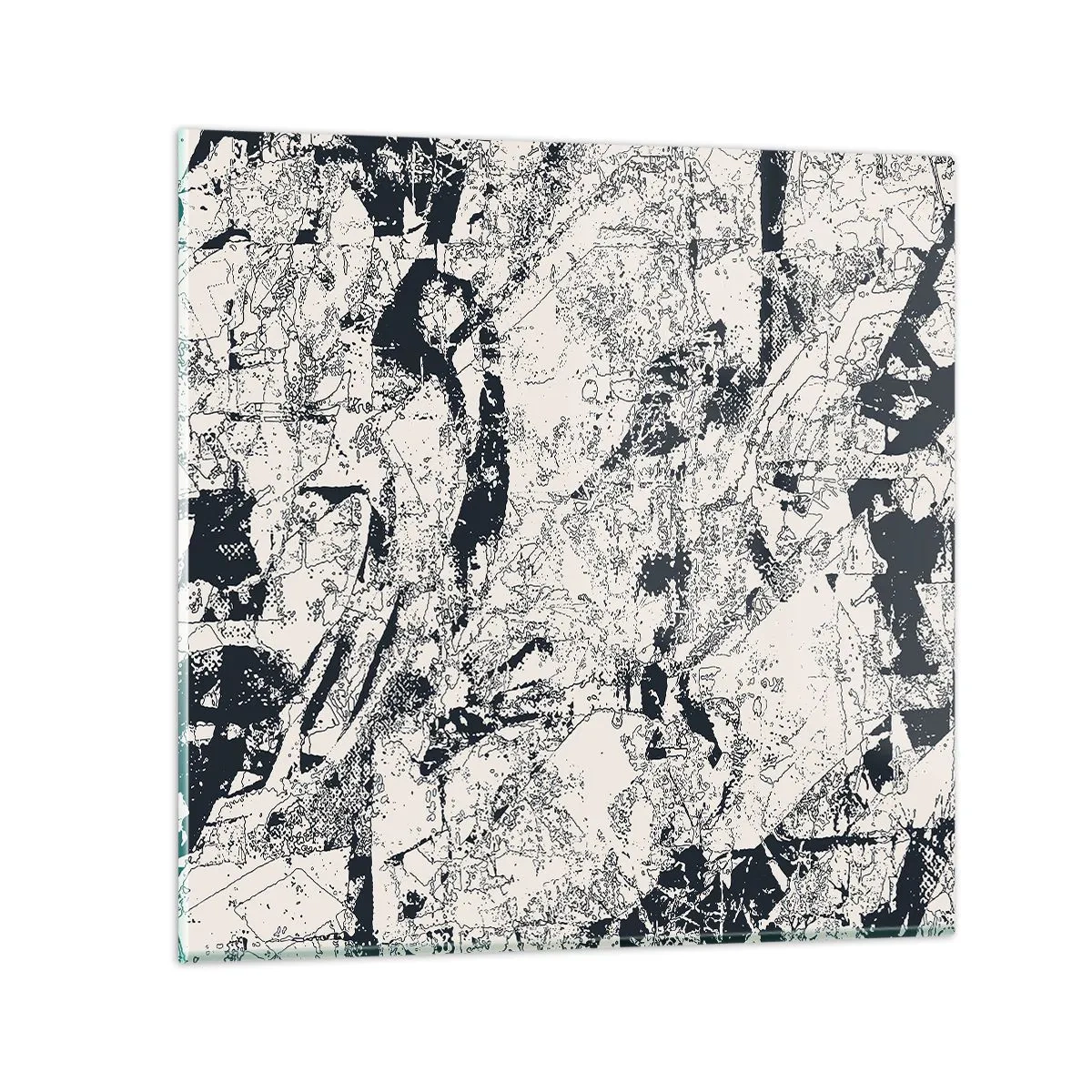 Glasbild - Bild auf glas - Durchdringung der Gegensätze - 60x60 cm