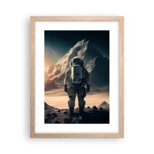 Poster in einem Rahmen aus heller Eiche - Neue Herausforderung - 30x40 cm