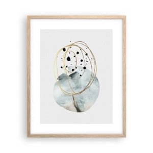 Poster in einem Rahmen aus heller Eiche - Vom Weltraum umarmt - 40x50 cm