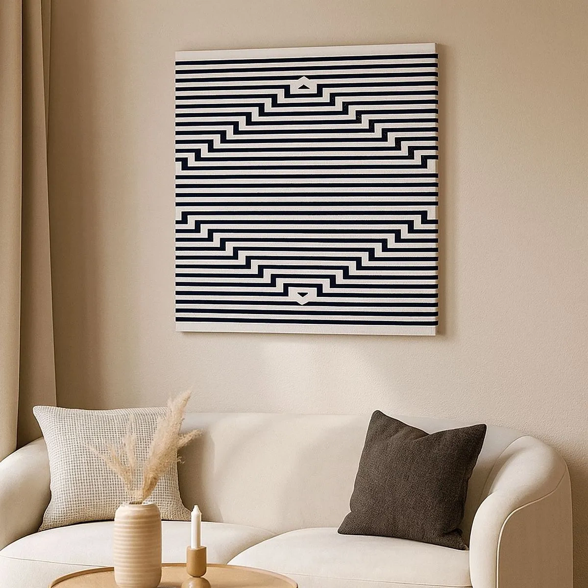 Bild auf Leinwand - Leinwandbild - Geometrische Illusion - 30x30 cm