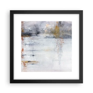 Poster in einem schwarzem Rahmen - Hinter dem Luftvorhang - 30x30 cm