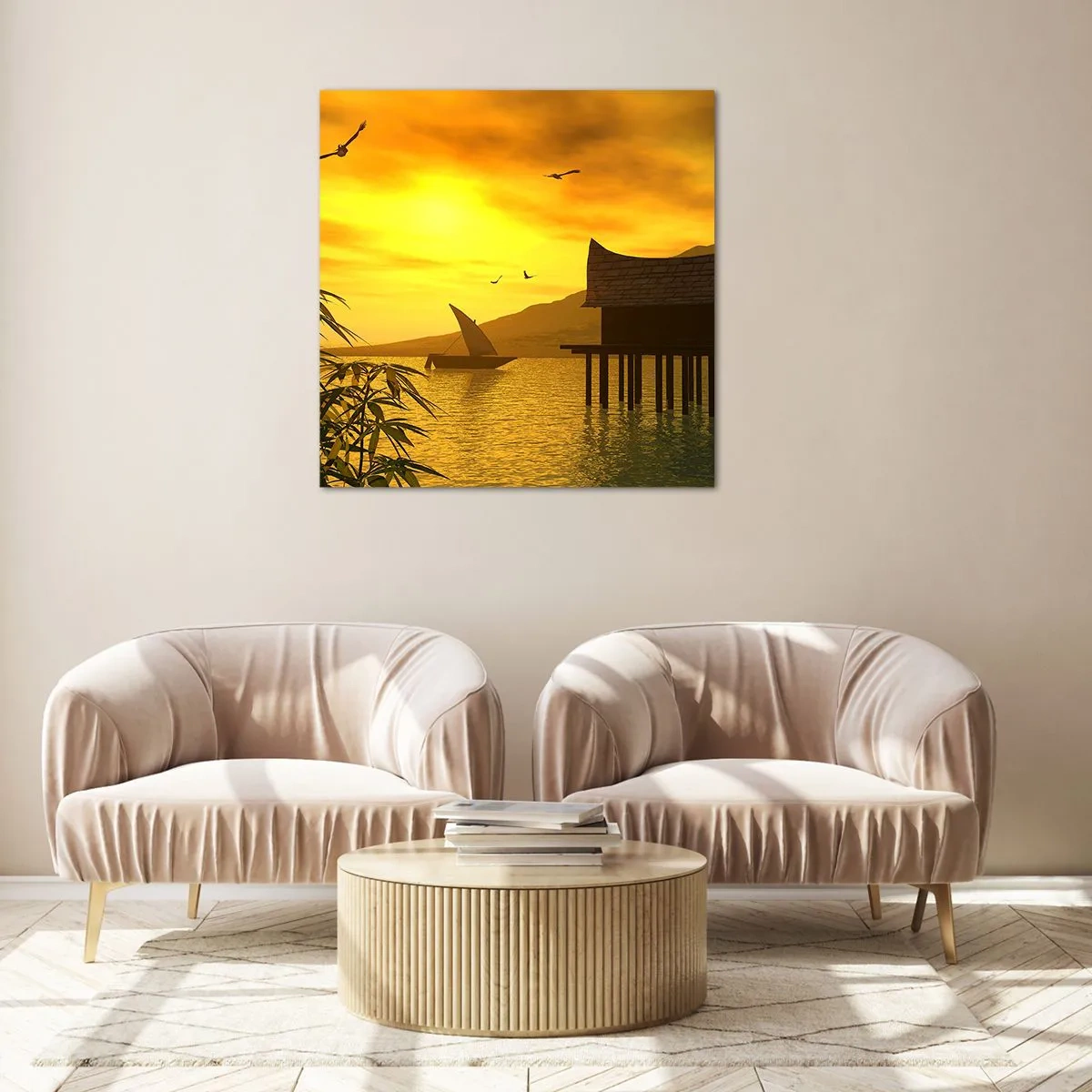 Glasbild - Bild auf glas - Der ersehnte Frieden - 70x70 cm