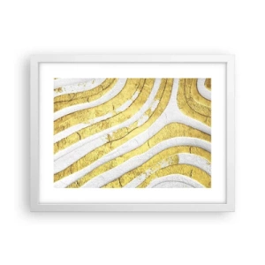 Poster in einem weißen Rahmen - Komposition in Weiß und Gold - 40x30 cm