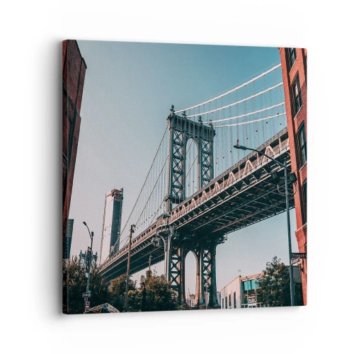 Bild auf Leinwand - Leinwandbild - Über den Wellen der Stadt - 30x30 cm