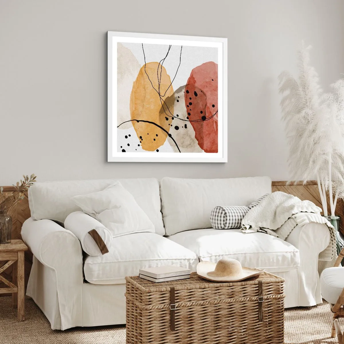 Poster in einem weißen Rahmen - Wie leichte, transparente Luft - 40x40 cm