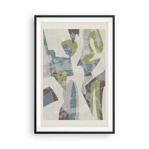 Poster in einem schwarzem Rahmen - Komposition hinter dem Glas - 61x91 cm
