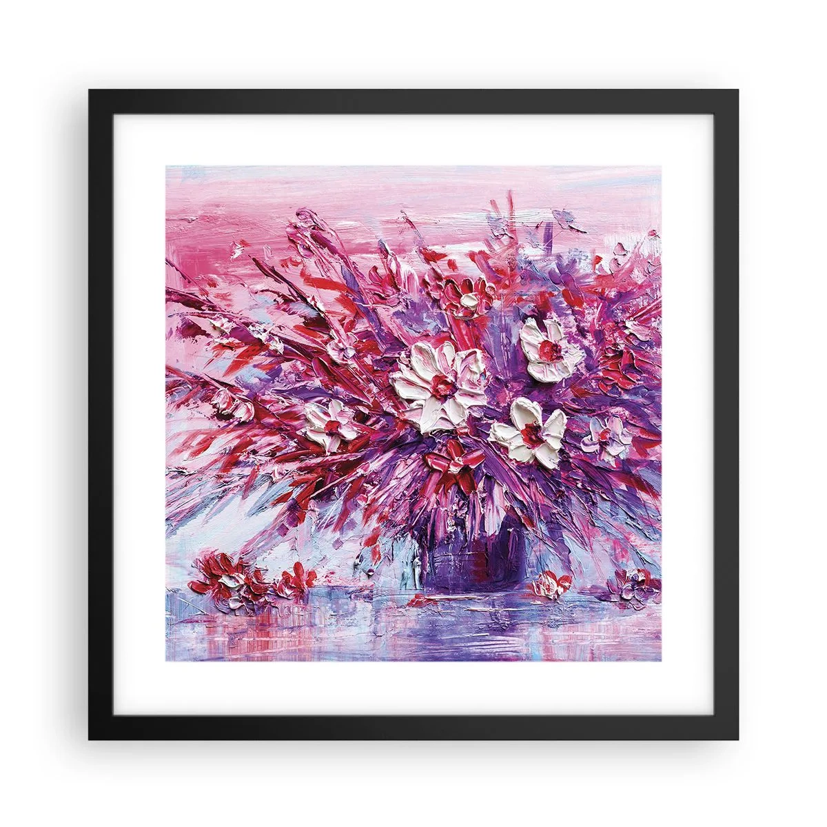 Poster in einem schwarzem Rahmen - Unschuld und Leidenschaft - 40x40 cm