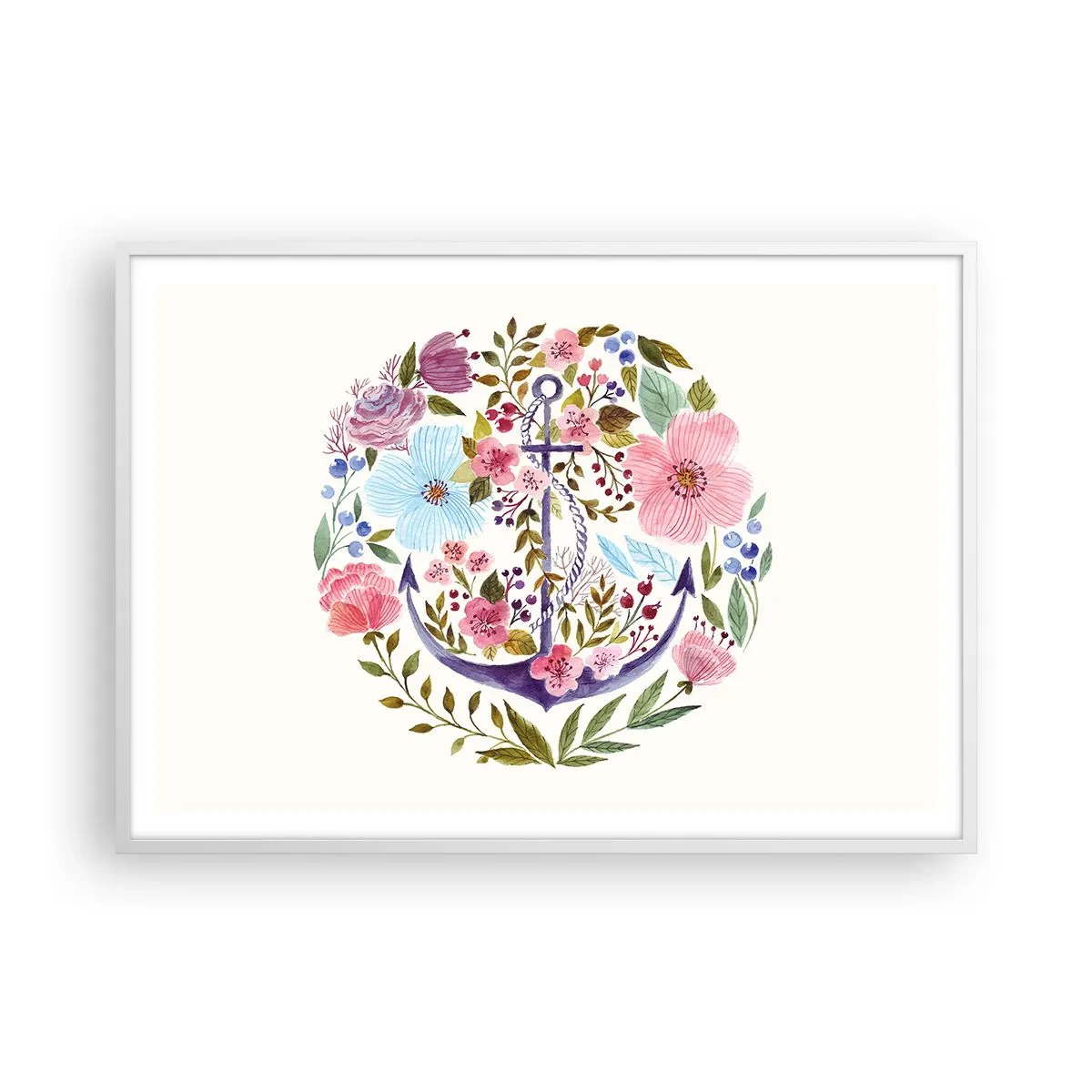 Poster in einem weißen Rahmen - Guter Traum eines Seemanns - 100x70 cm