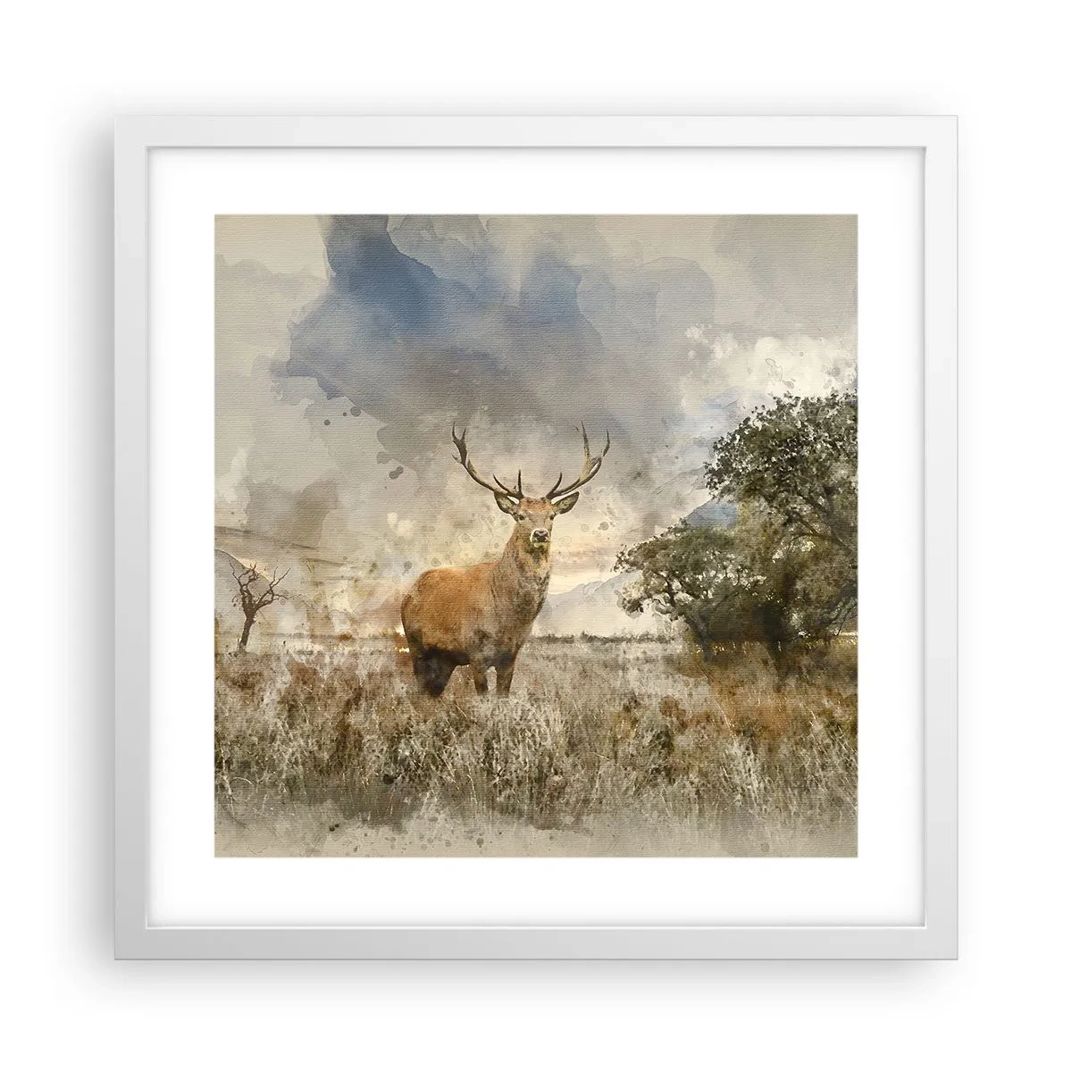 Poster in einem weißen Rahmen - Würde – Stärke – Würde - 40x40 cm