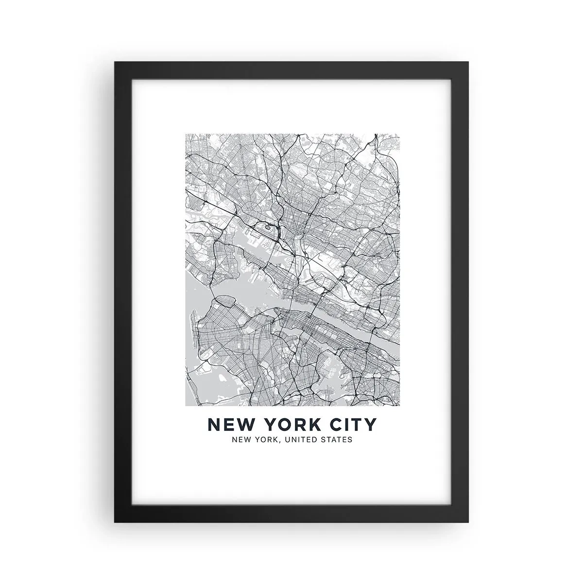 Poster in einem schwarzem Rahmen - Die Anatomie einer Metropole - 30x40 cm