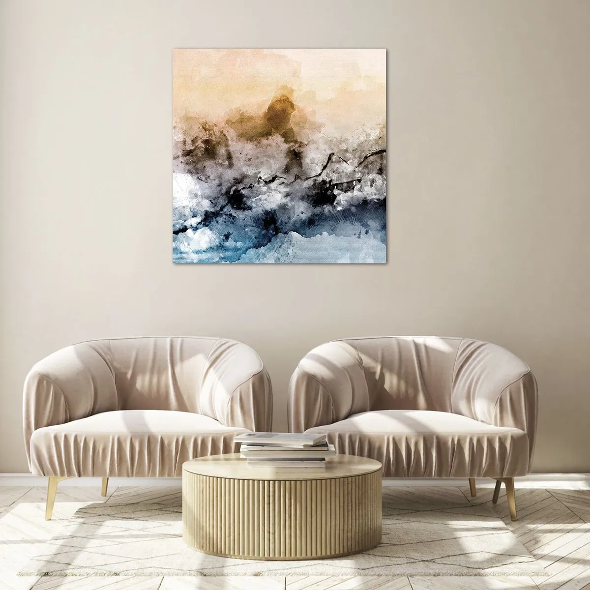 Glasbild - Bild auf glas - In einer Nebelwolke ertrunken - 70x70 cm