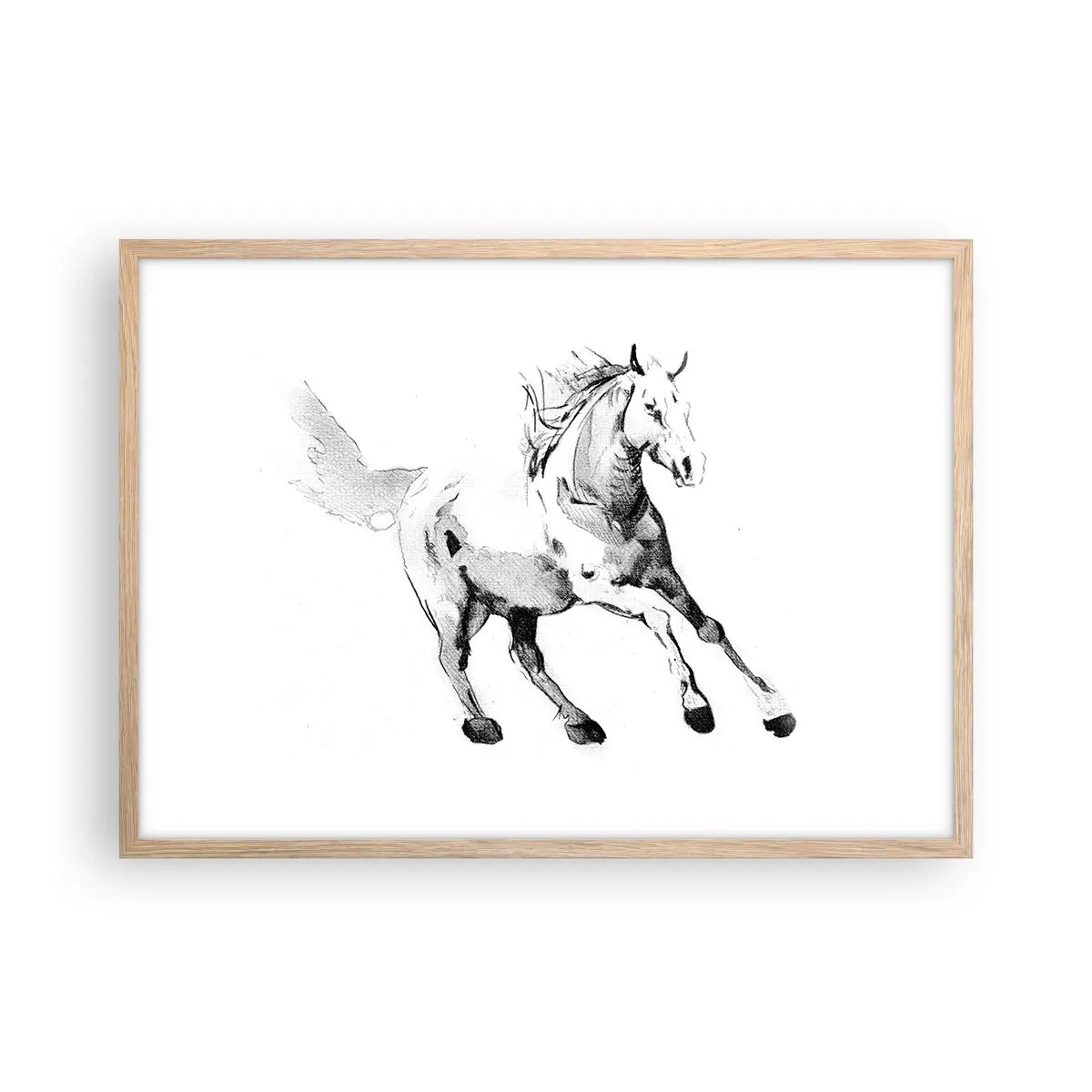 Poster in einem Rahmen aus heller Eiche - Ungezähmte Seele - 70x50 cm