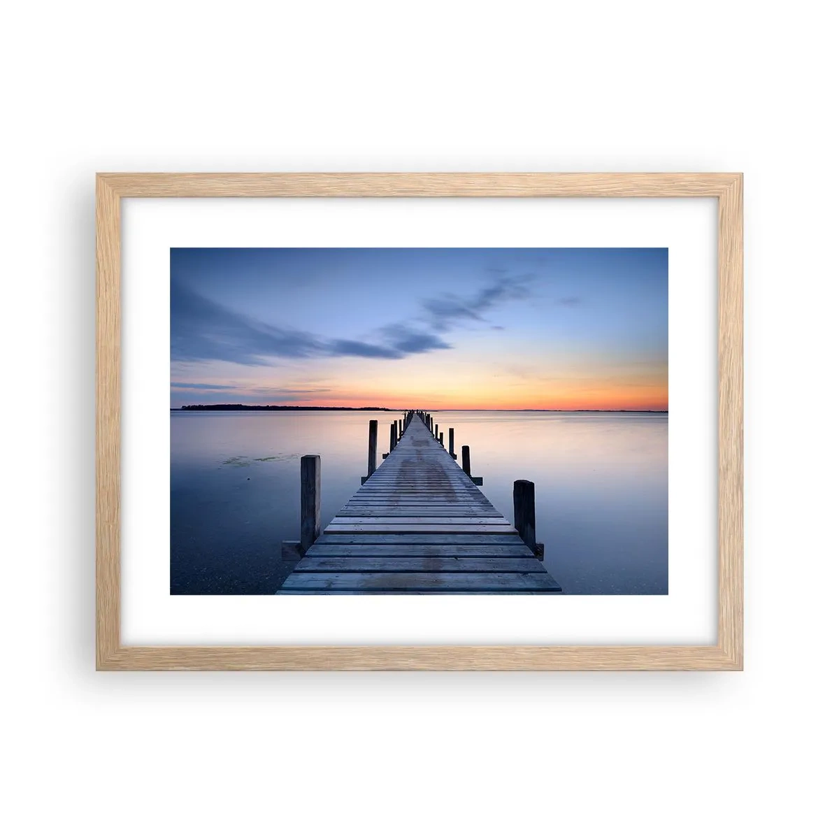 Poster in einem Rahmen aus heller Eiche - Die Ruhe einer heiteren Dämmerung - 40x30 cm
