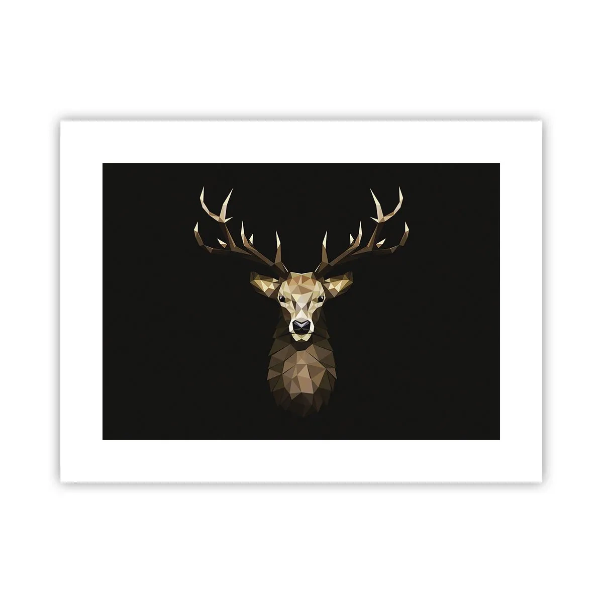 Poster - Kubistischer Hirsch - 40x30 cm