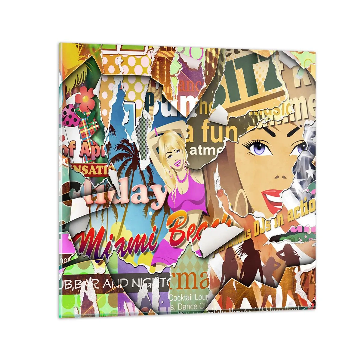 Glasbild - Bild auf glas - Sommer Rückblicke - 70x70 cm