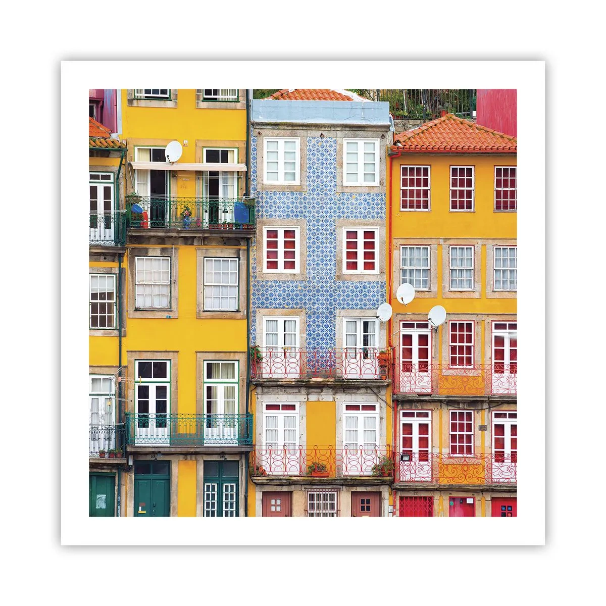 Poster - Farben der Altstadt - 60x60 cm