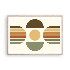 Poster in einem Rahmen aus heller Eiche - In Erdtönen - 100x70 cm