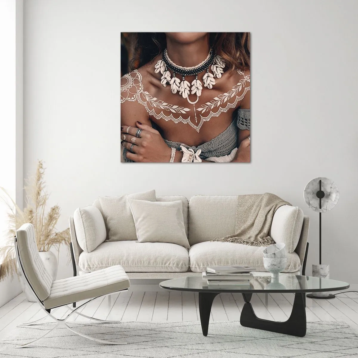 Glasbild - Bild auf glas - Talismane, Rituale der Weiblichkeit - 70x70 cm