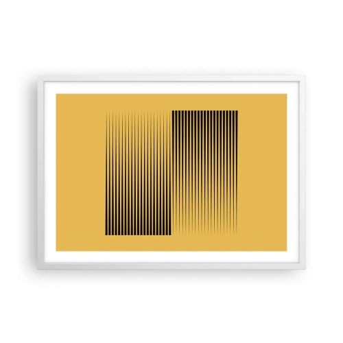 Poster in einem weißen Rahmen - Quadratur der Gegensätze - 70x50 cm