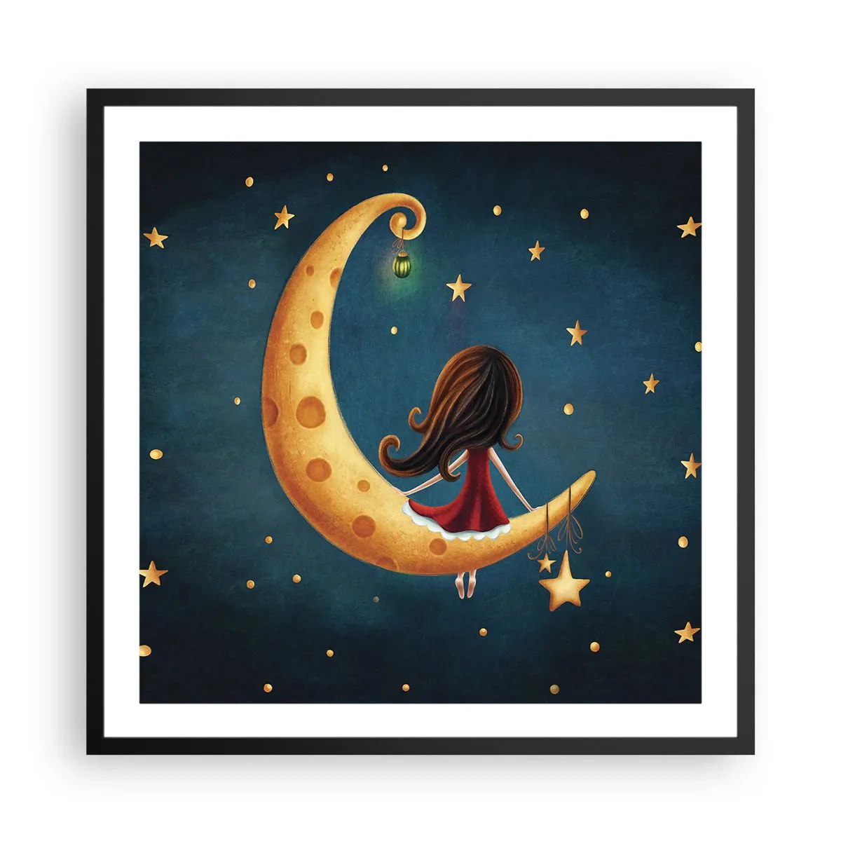 Poster in einem schwarzem Rahmen - Einmal… - 60x60 cm