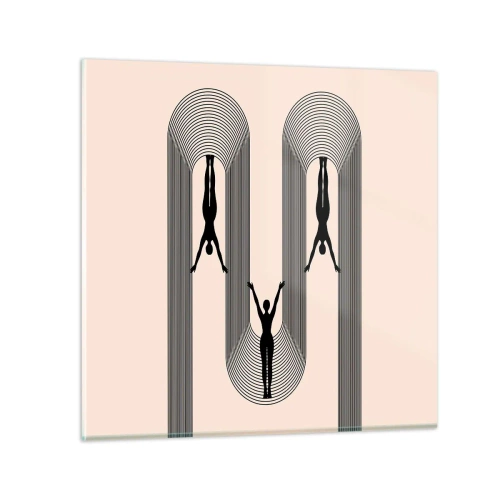 Glasbild - Bild auf glas - Verkehrt herum - 40x40 cm