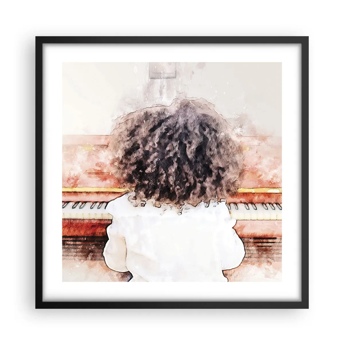 Poster in einem schwarzem Rahmen - In der neuen Welt - 50x50 cm