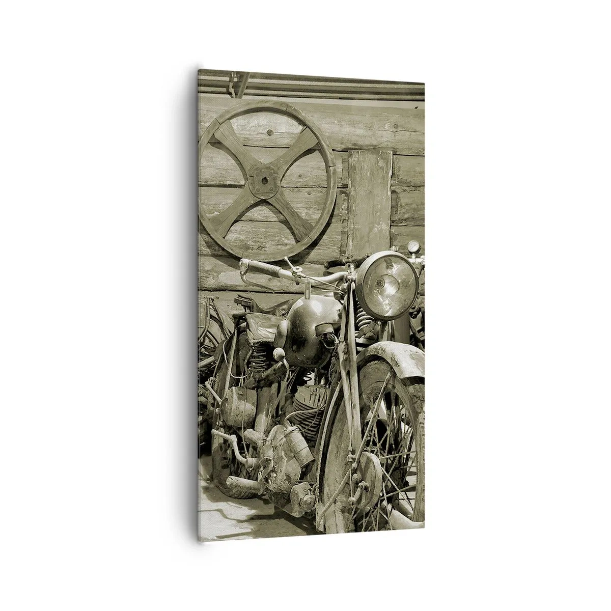 Bild auf Leinwand - Leinwandbild - Im Schuppen von Onkel Władek - 65x120 cm