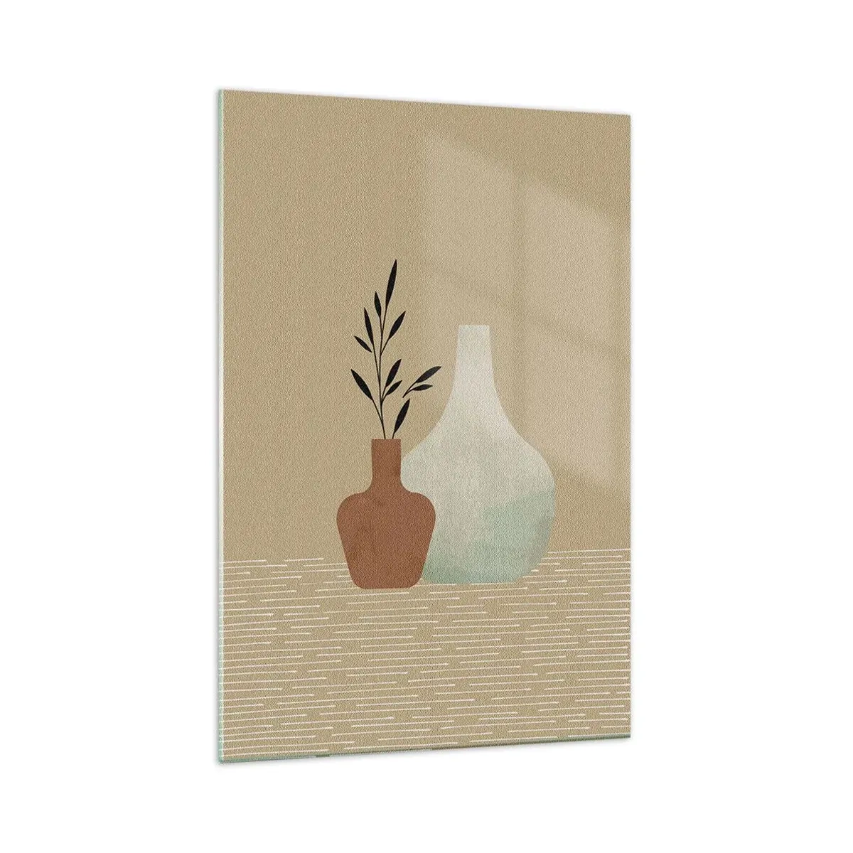 Glasbild - Bild auf glas - Vase und ihre Idee - 70x100 cm