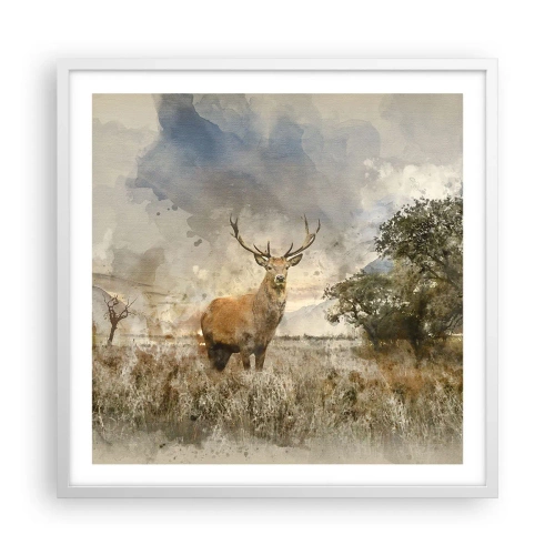 Poster in einem weißen Rahmen - Würde – Stärke – Würde - 60x60 cm