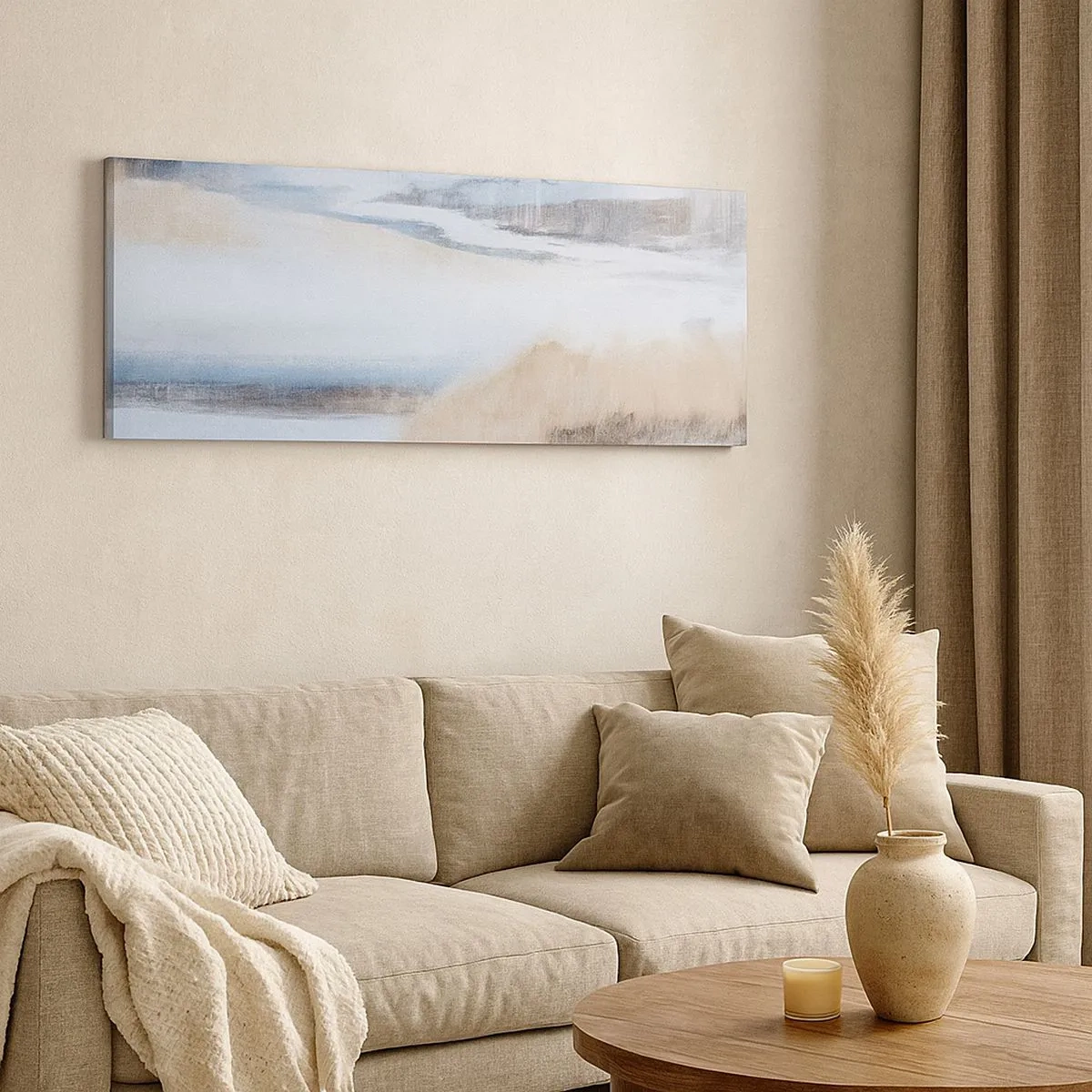 Bild auf Leinwand - Leinwandbild - Winterkomposition - 100x40 cm