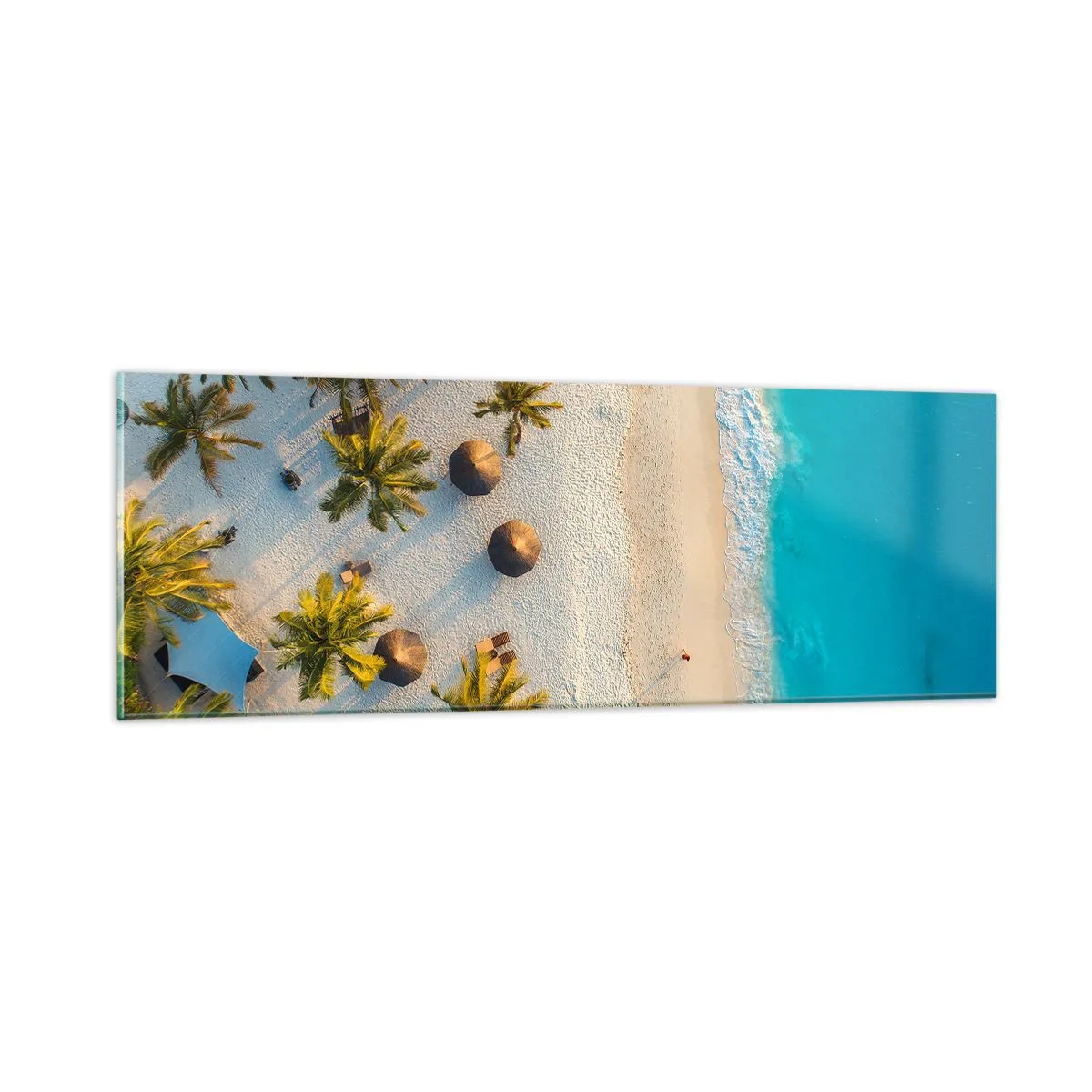 Glasbild - Bild auf glas - Willkommen im Paradies - 90x30 cm