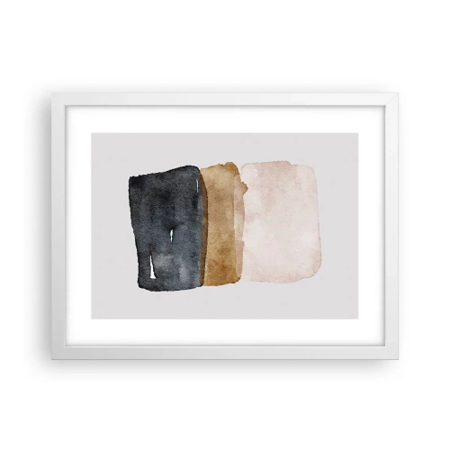 Poster in einem weißen Rahmen - Die Komposition der Farben der Erde - 40x30 cm