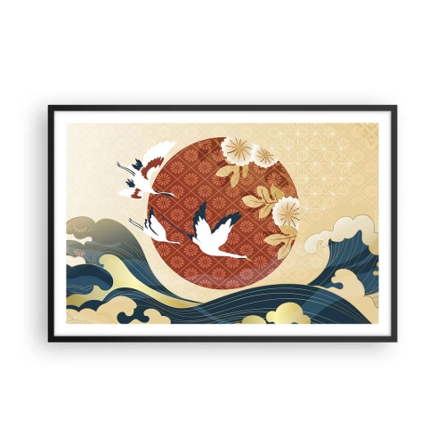 Poster in einem schwarzem Rahmen - Japanisches Märchen - 91x61 cm